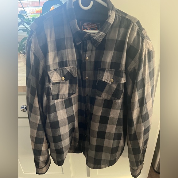 Milwaukee Performance Apparel Men's Aramid Checkered Plaid Biker Shirt size 3XL - Picture 12 of 14